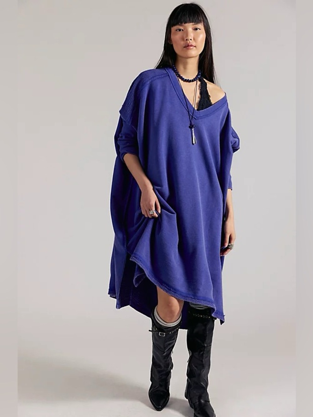 NWT! Free People We The Free Happy Place Maxi Sweatshirt Sz XS/S